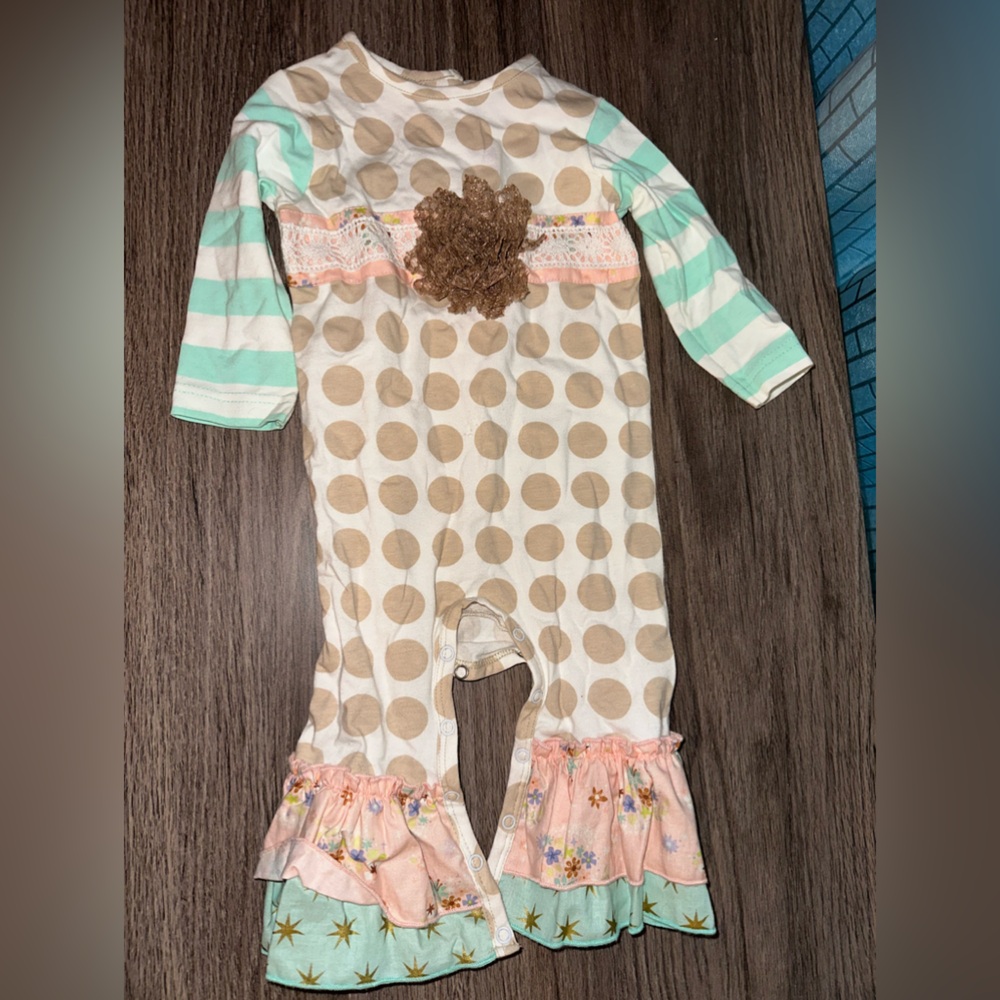 Polka Dot and Striped Kids One Piece